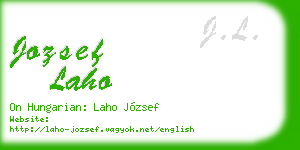jozsef laho business card